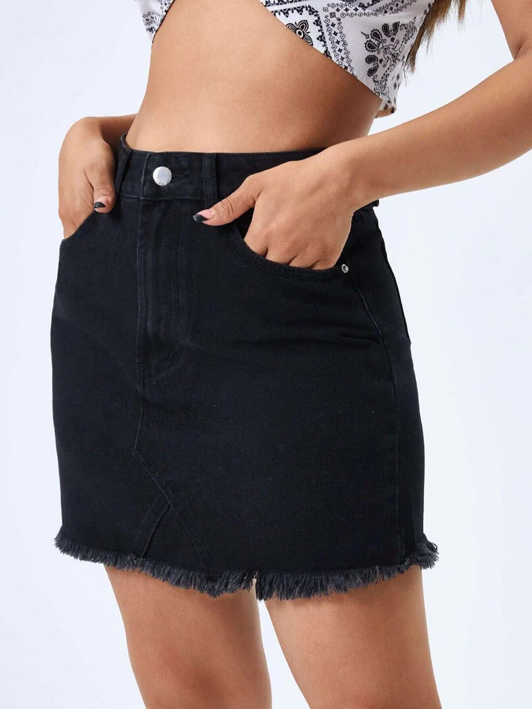 Kotty Denim Mini Pencil Skirt