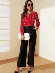 Kotty Red Polka Dot Printed Top