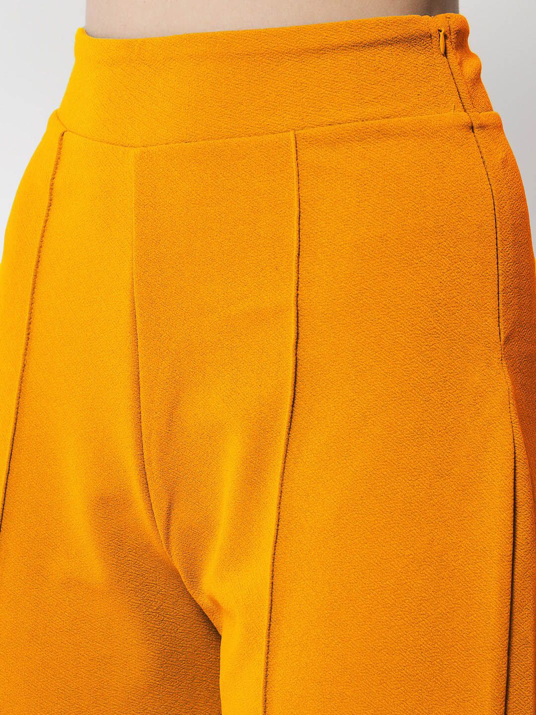 Kotty Women Relaxed Straight Fit High-Rise Easy Wash Trousers