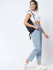 Kotty Women Blue Jean Straight Fit High-Rise Stretchable Jeans