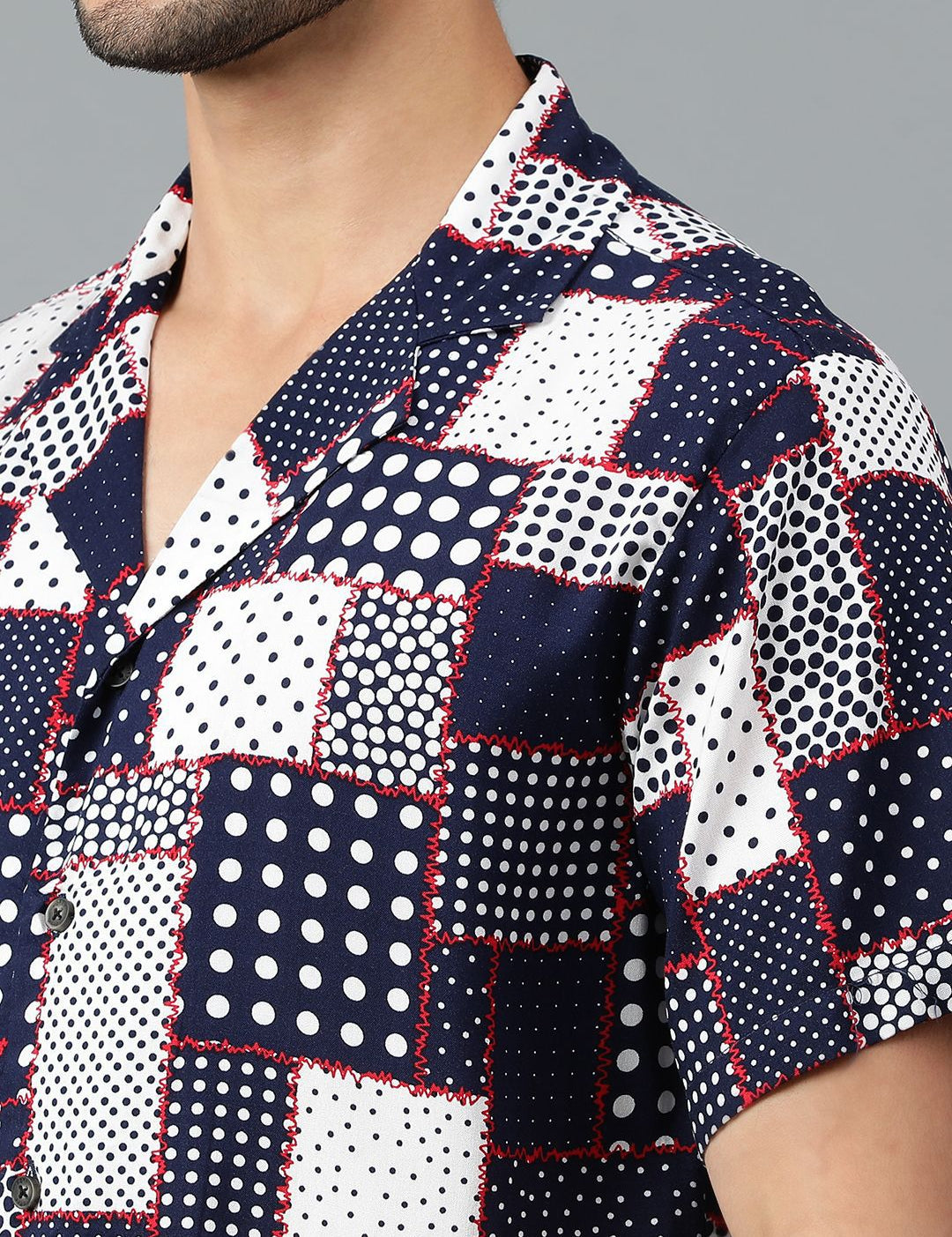 Kotty Men Cuban Collar Ethnic Motifs Printed Casual Shirt