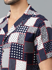 Kotty Men Cuban Collar Ethnic Motifs Printed Casual Shirt