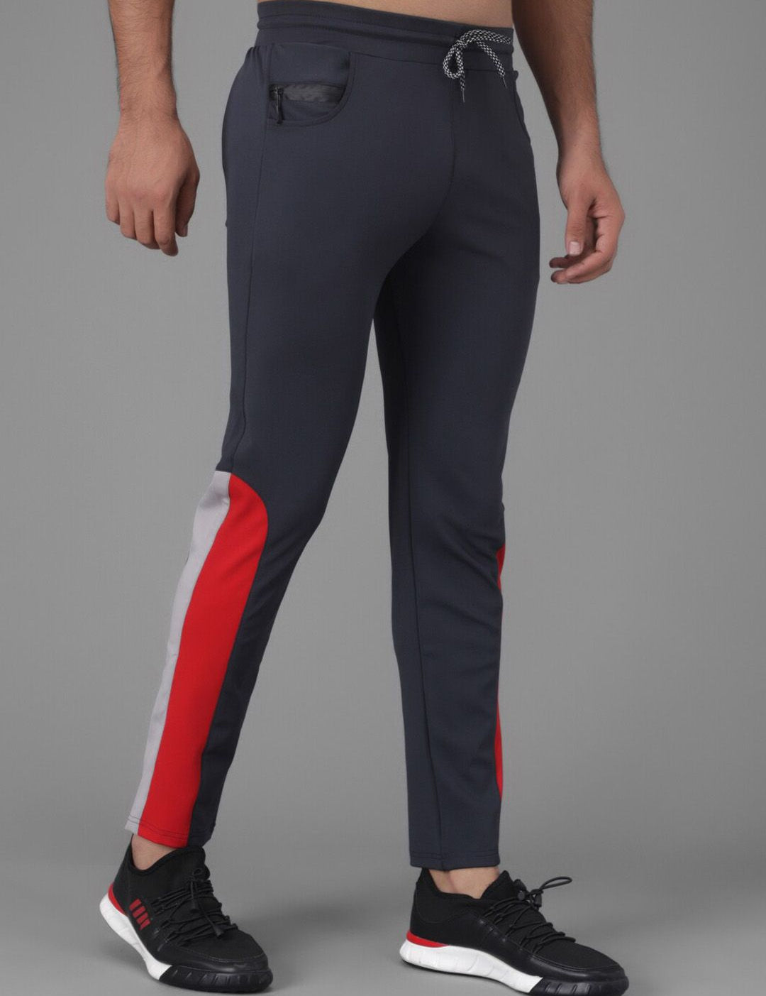 Kitty Men Navy Blue & Solid Straight-Fit Track Pants