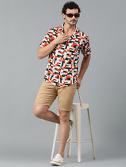 Kotty Men Geometric Printed Casual Shirt