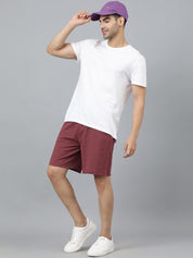 Kotty Men Maroon Mid-Rise Regular Shorts