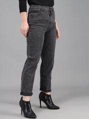 Kotty Women Charcoal Grey Slim Fit High-Rise Jeans