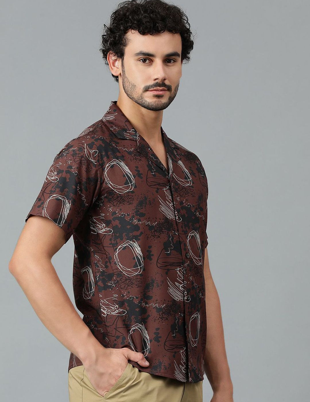 Kotty Men Abstract Printed Casual Shirt