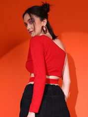 Kotty Women Solid One Shoulder Top