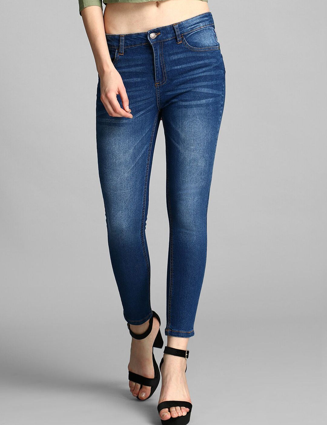 Kotty Women Blue Skinny Fit High-Rise Clean Look Jeans