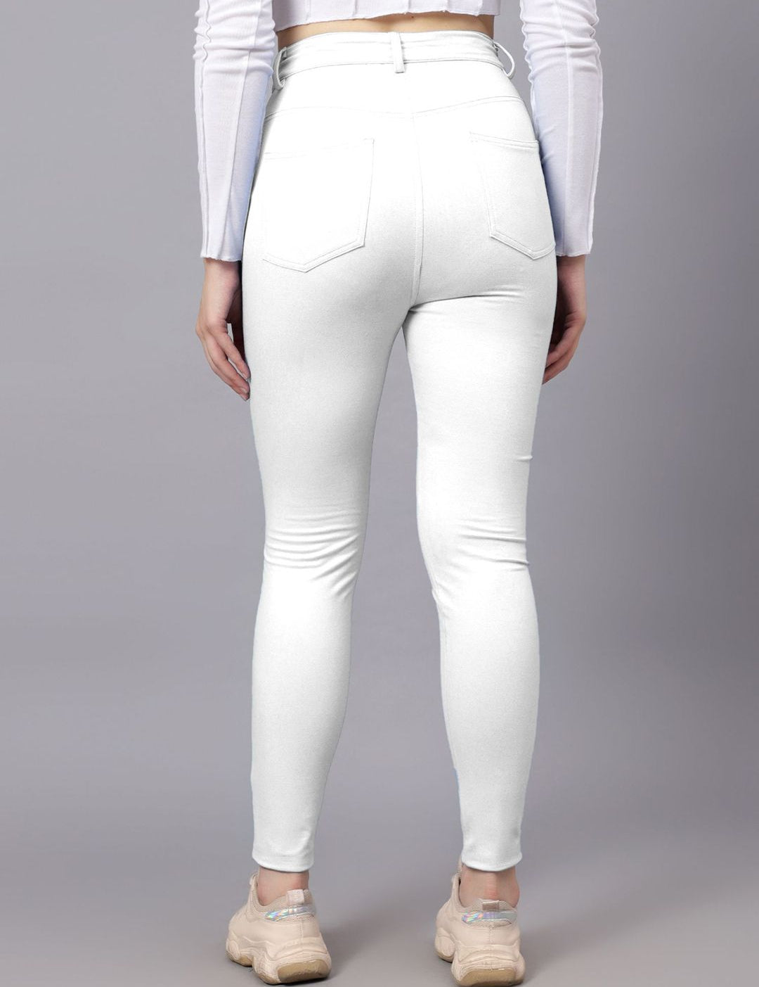 KOTTY Basics Women Skinny Fit High-Rise Slash Jeans