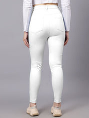 KOTTY Basics Women Skinny Fit High-Rise Slash Jeans
