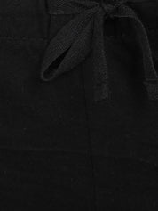 Kotty Women Black Solid Lounge Shorts KTTSLEEPSHORTS242