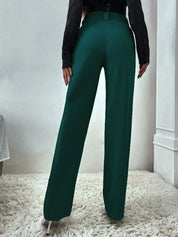 KOTTY BIZwear Women Relaxed Straight Fit High-Rise Easy Wash Trousers