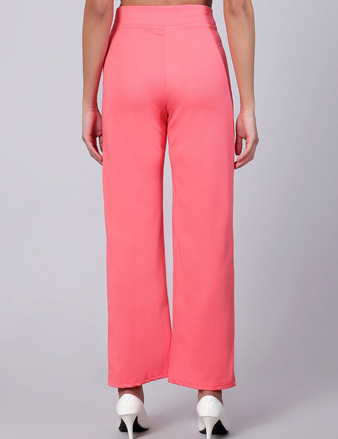 Kotty Women Pack Of 2 Straight Fit High-Rise Easy Wash Trousers