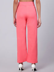 Kotty Women Pack Of 2 Straight Fit High-Rise Easy Wash Trousers