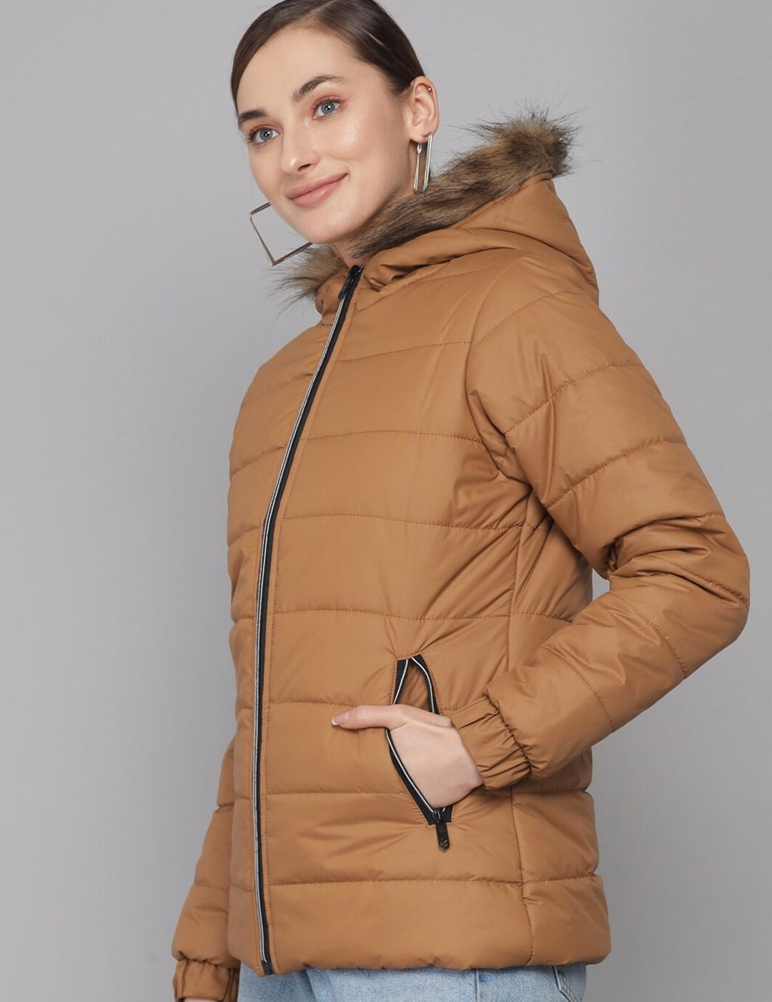 Kotty Women Brown Parka Jacket