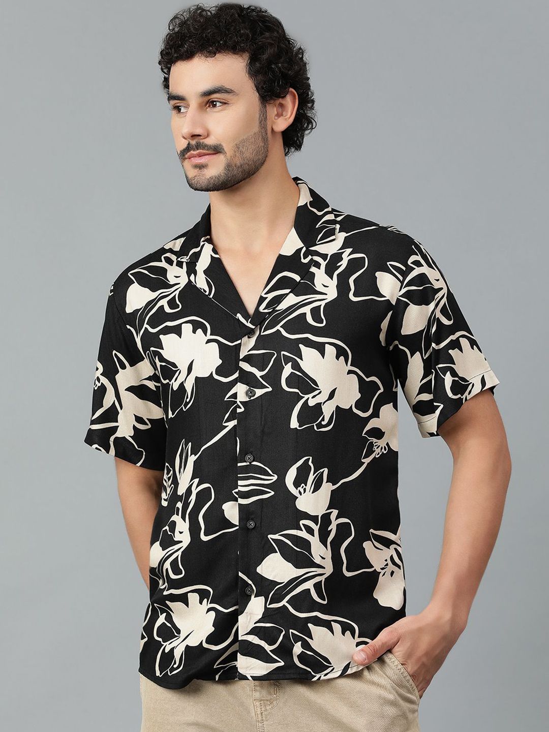 Kotty Men Floral Printed Casual Shirt