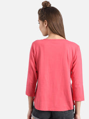 Kotty Women Multicoloured Colourblocked Round Neck T-shirt