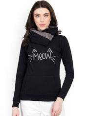 Kotty Women Black Printed Sweatshirt