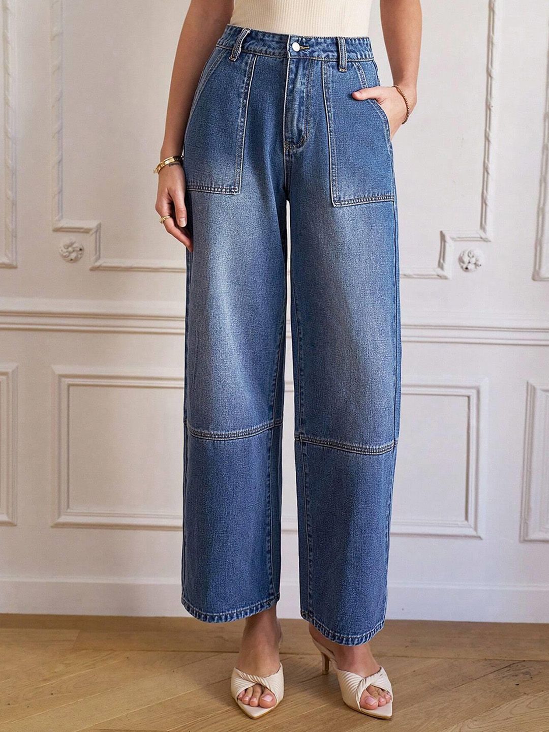 Kotty Women Straight Fit High-Rise Stretchable Jeans