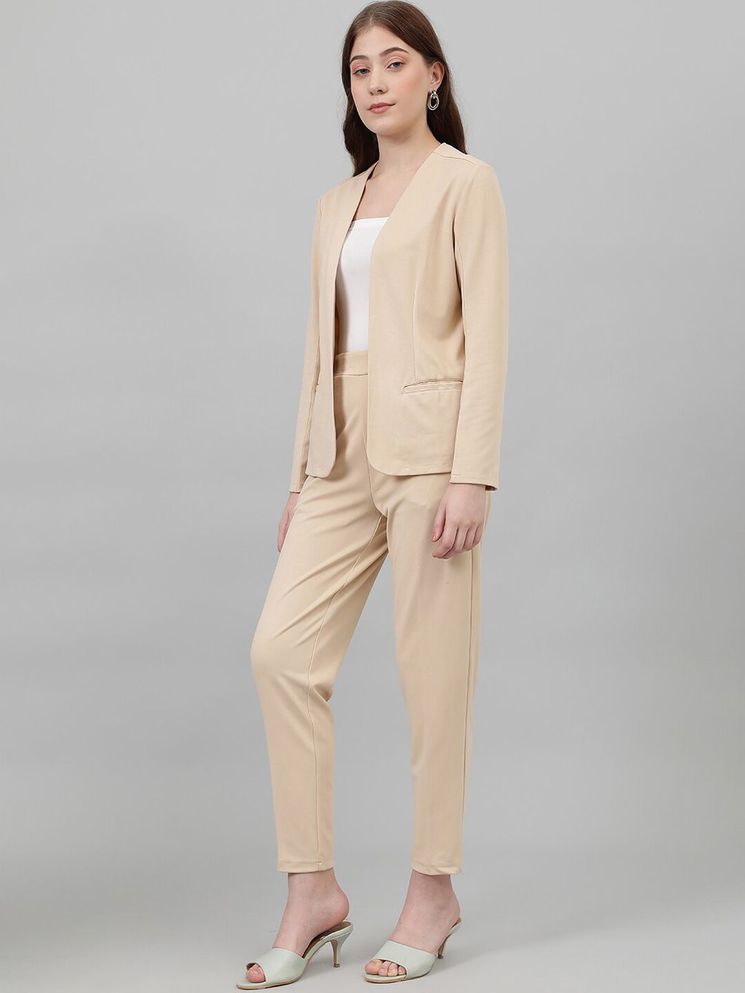 Kotty Beige Blazer With Trouser