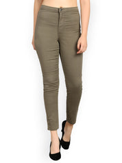 Kotty Women Taupe Skinny Fit High-Rise Clean Look Jeans