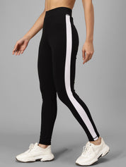 Kotty Women Black & White Colourblocked Tights