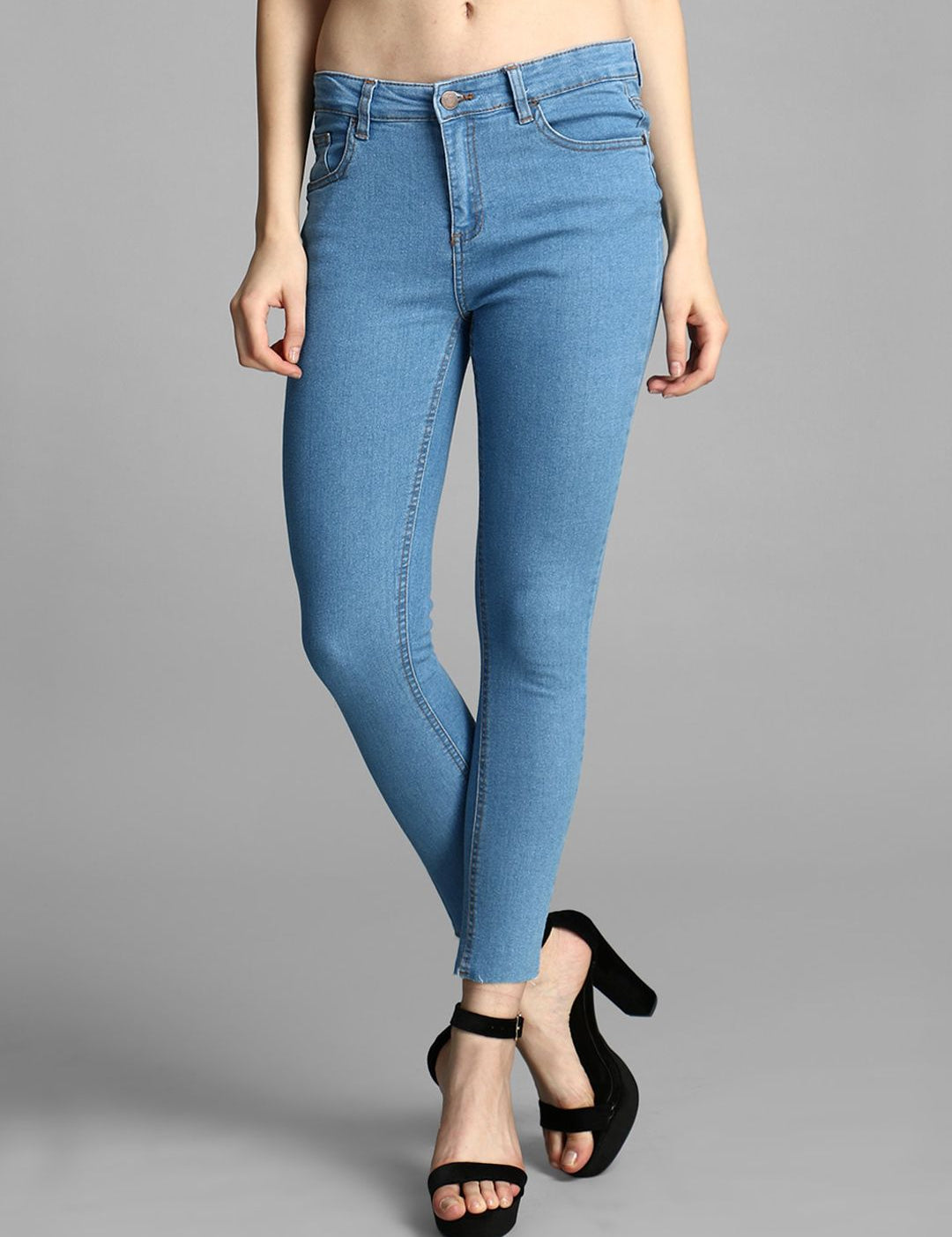 Kotty Women Blue Skinny Fit High-Rise Clean Look Jeans