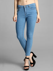 Kotty Women Blue Skinny Fit High-Rise Clean Look Jeans