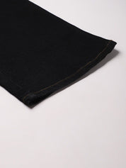 Kotty Women Navy Blue Flared High-Rise Stretchable Cropped Jeans