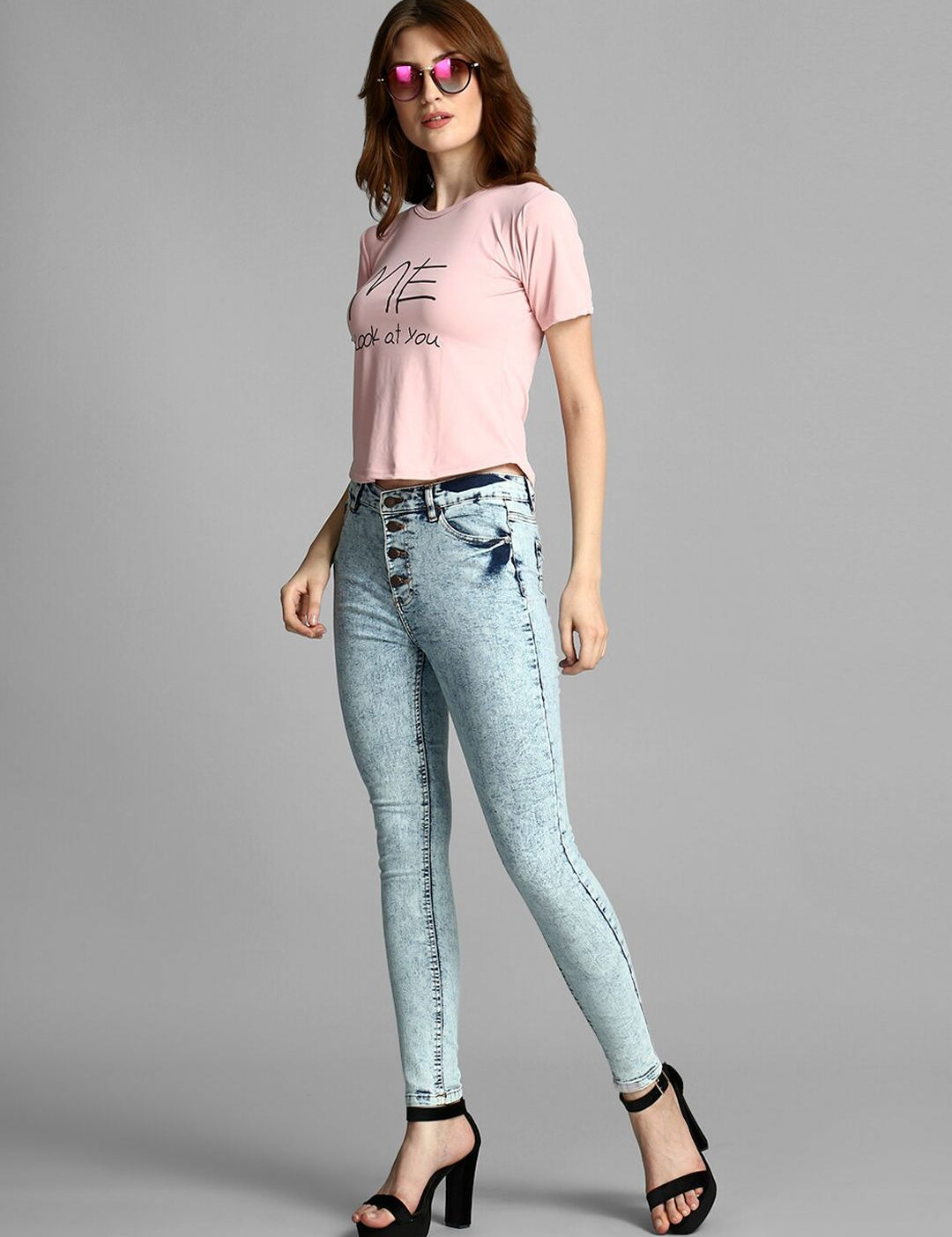 Kotty Women Blue Skinny Fit High-Rise Clean Look Jeans