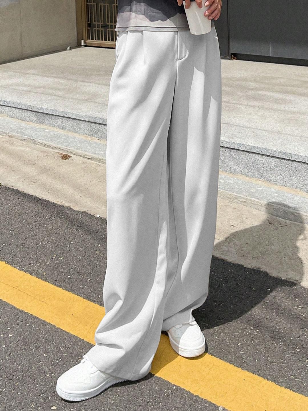 KOTTY BIZwear Women Straight Fit Pleated Trousers