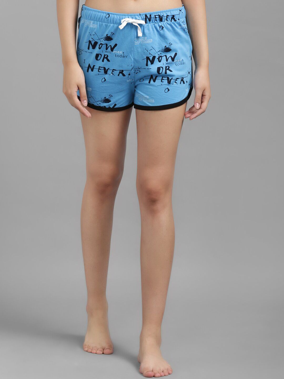 Kotty Women Blue Printed Night suit