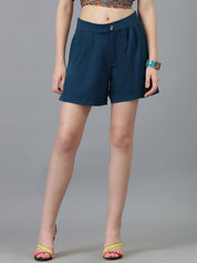 Kotty Women Solid High-Rise Regular Fit Shorts