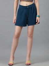 Kotty Women Solid High-Rise Regular Fit Shorts