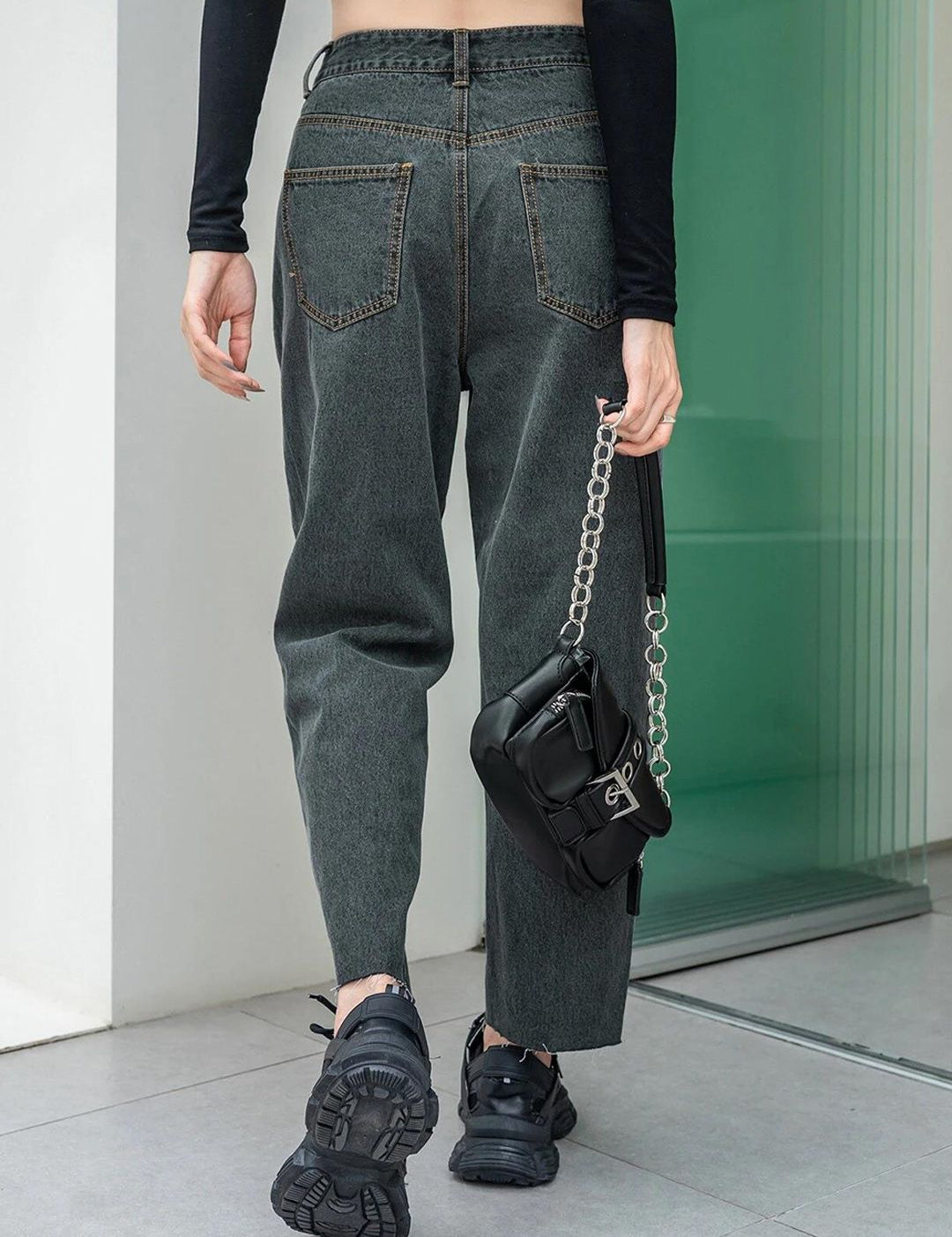 KOTTY Basics Women Grey Jean Straight Fit High-Rise Clean Look Stretchable Jeans