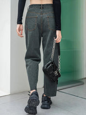 KOTTY Basics Women Grey Jean Straight Fit High-Rise Clean Look Stretchable Jeans