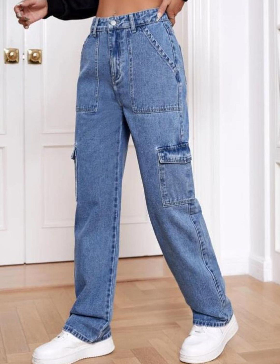 Kotty Women Blue Jean Straight Fit High-Rise Stretchable Jeans