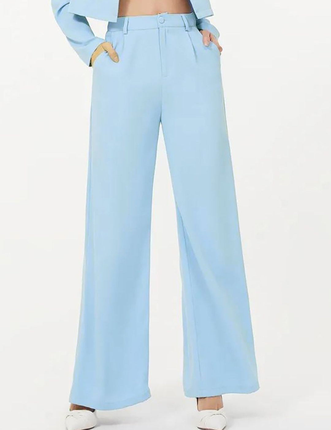 KOTTY BIZwear Women High-Rise Easy Wash Regular Trousers