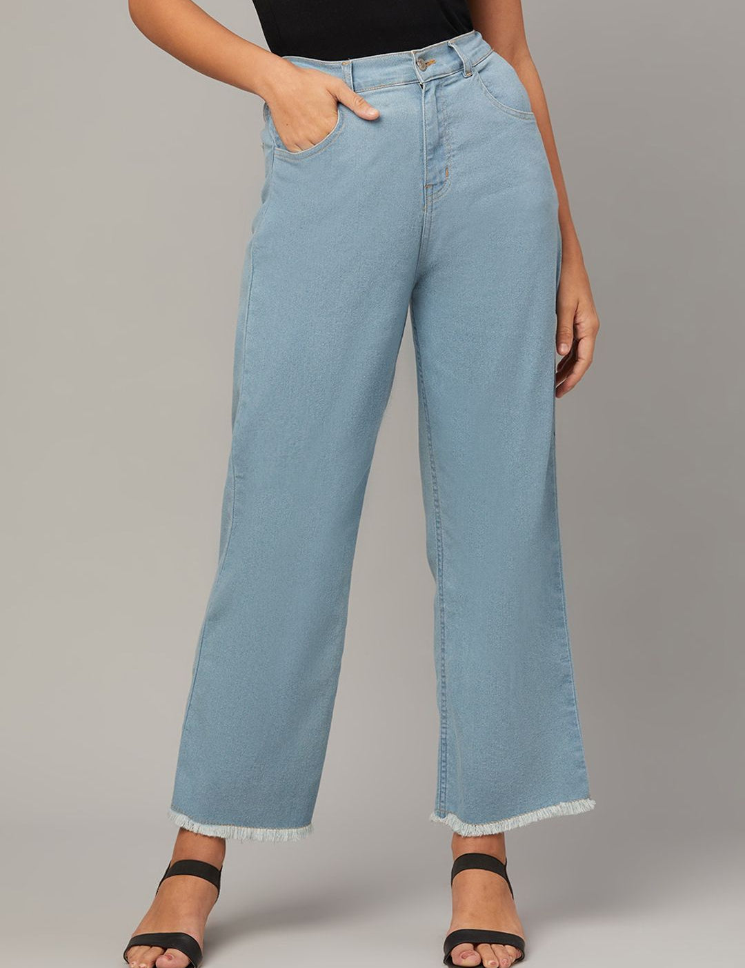 Kotty Women Jean Straight Fit High-Rise Stretchable Jeans