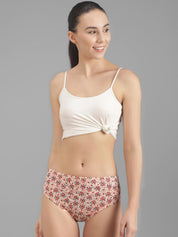 Kotty Women Pack Of 3 Floral Printed Cotton Hipster Briefs