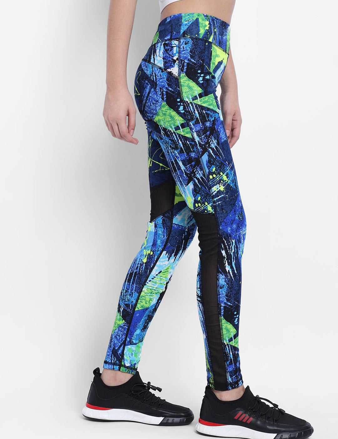 Kotty Women Blue & Green Printed Tights