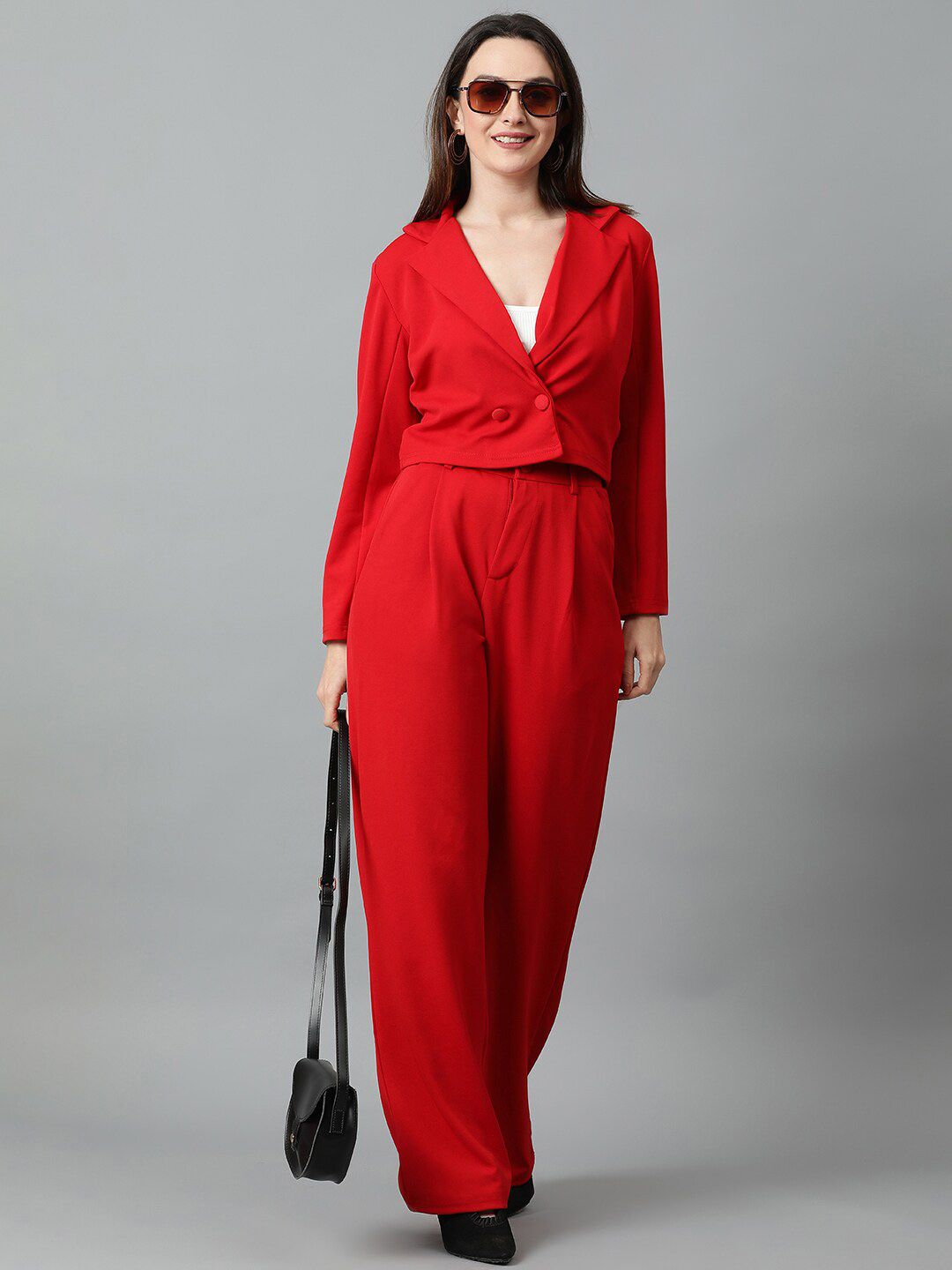 KOTTY BIZwear Basics Notched Lapel Collar Coat With Trousers