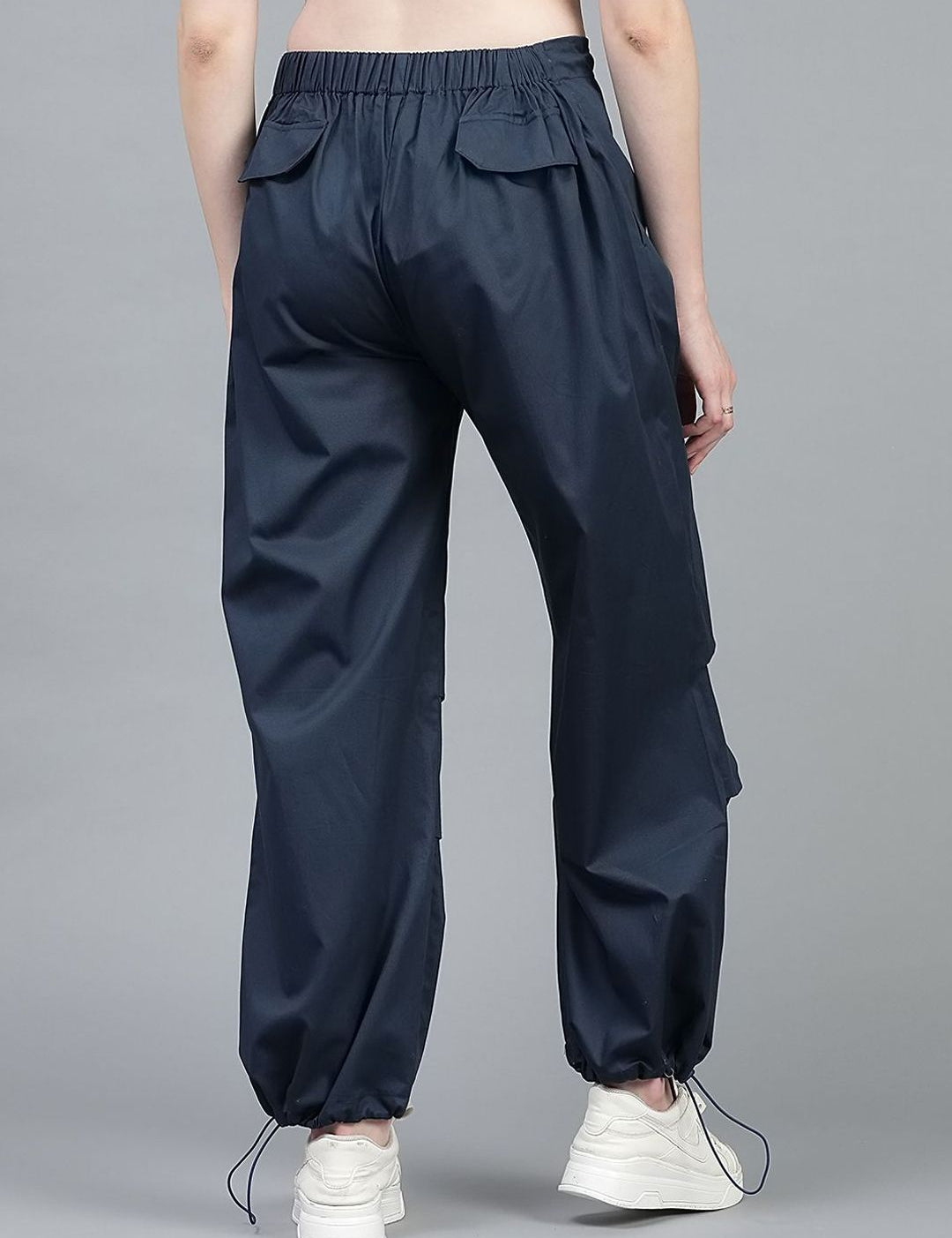 Kotty Women High-Rise Easy Wash Cotton Cargos Trousers