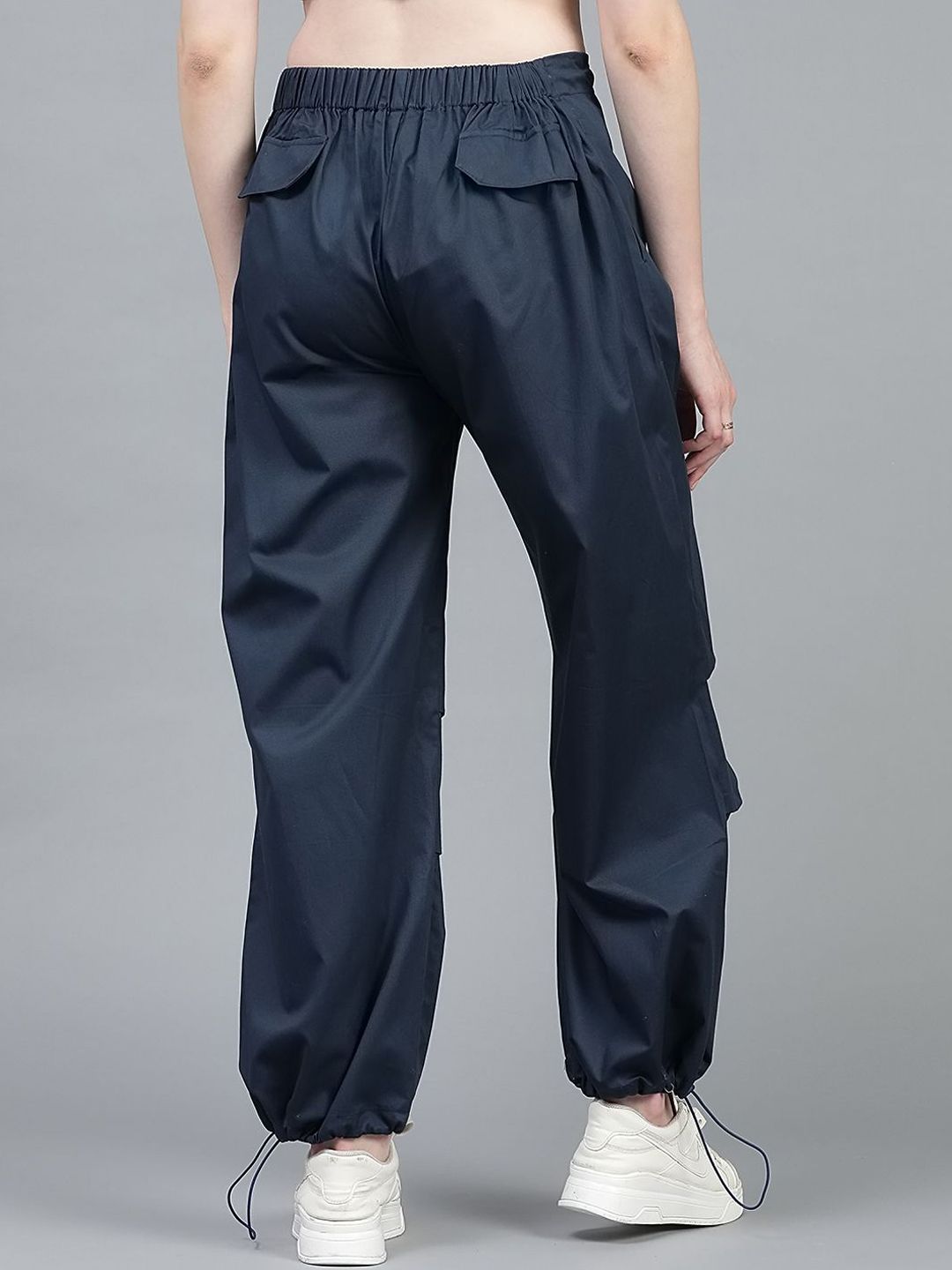 Kotty Women High-Rise Easy Wash Cotton Cargos Trousers