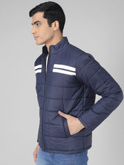 Kotty Men Blue Solid Puffer Jacket