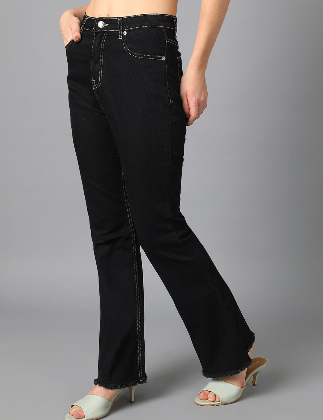 Kotty Women Jean Bootcut Cotton Stretchable Jeans