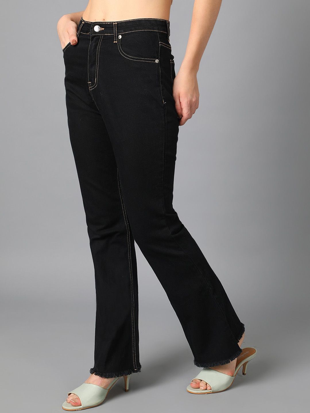 Kotty Women Jean Bootcut Cotton Stretchable Jeans