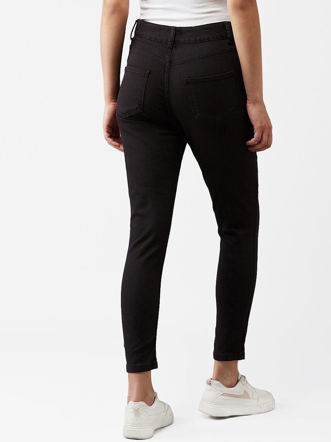 Kotty Women Black Skinny Fit High-Rise Clean Look Jeans