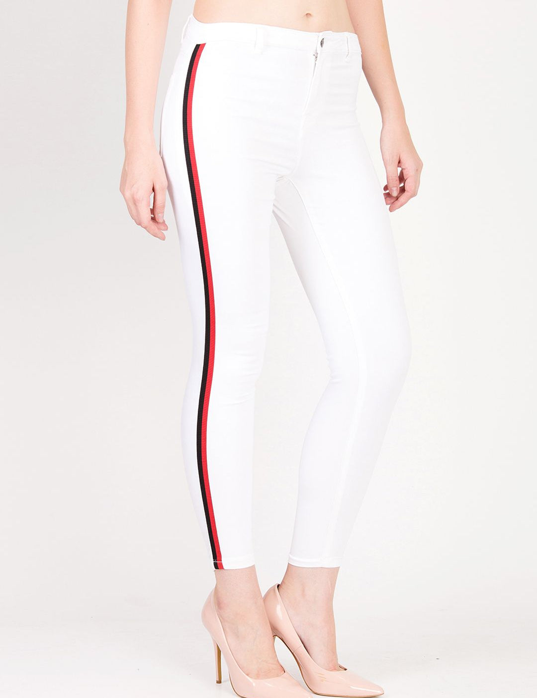 Kotty Women White Skinny Fit High-Rise Clean Look Jeans